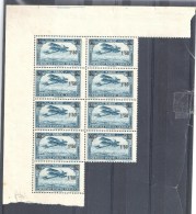 3558 MAROC Partie De Feuille Avion Survolant Casablanca 1,50 F Sur 1,90 F Surcharge Noire Yv 33 - Luftpost