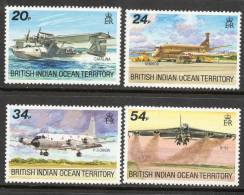 British Indian Ocean Territory 1992 - Visiting Aircraft SG124-127 MNH Cat £8.75 SOW 2015 - Territorio Britannico Dell'Oceano Indiano