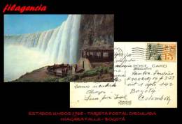 AMERICA. ESTADOS UNIDOS. ENTEROS POSTALES. TARJETA POSTAL CIRCULADA 1968. NIAGARA FALLS. ESTADOS UNIDOS-BOGOTÁ. COLOMBIA - Sonstige & Ohne Zuordnung