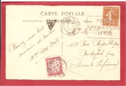 Y&T N°TX33 TOULON         Vers ROCHEFORT 1917  VOIR 2 SCANS - Postage Due Covers