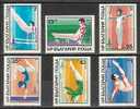 BULGARIA - 1979 - 1980 - Jeux Olimpiques M'80 II - Mi 2800/05** - Gymnastics