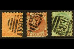 COLOMBIA COLON 1870-81 4d Plate 13, 10d Plate 1 & 1s Plate 12 Used With "E 88" (Colon Now In Panama) Cancels,... - Andere & Zonder Classificatie