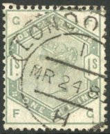 1883-84 1s Dull Green, SG 196, Very Fine Used With Crisp London Hooded Fully- Dated Cds, Good Colour & Full... - Other & Unclassified