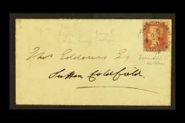1857 (29 Apr) Cover Bearing 1d Stamp Tied By "Sutton Coldfield" BLUE CDS CANCEL, With Another Strike On Reverse.... - Andere & Zonder Classificatie