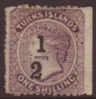 1881 "½" On 1s Lilac Provisional Surcharge (type 4), SG 12, Fine Unused Without Gum, Accompanied By BPA... - Turks And Caicos