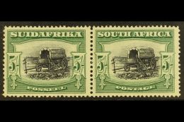 1927-30 5s Black & Green, Perf.14x13½ Up, SG 38a, Light Crease In One Stamp, Otherwise Fine Mint. For... - Unclassified