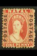 NATAL 1870-73 1d Bright Red, SG 60, Fine Mint. For More Images, Please Visit... - Unclassified