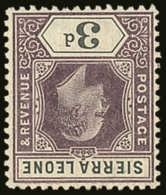 1904-05 3d Dull Purple And Grey With WATERMARK INVERTED, SG 91w, Never Hinged Mint. For More Images, Please Visit... - Sierra Leone (...-1960)