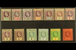 1904-05 (wmk Mult Crown CA) KEVII Complete Set, SG 86/98, Fine Mint. Fresh And Attractive! (13 Stamps) For More... - Sierra Leone (...-1960)