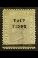 1893 (wmk Crown CC) ½d On 1½d Lilac, SG 38, Mint, Black Ink Mark On Reverse. Cat £550. For... - Sierra Leone (...-1960)