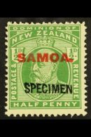 1916-19 ½d Yellow- Green With "SPECIMEN" Overprint, SG 115s, Never Hinged Mint. Rare. For More Images,... - Samoa