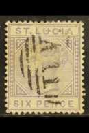 1883-6 6d Lilac, Wmk Crown CA, SG 35, Used, Faults, Cat.£200 For More Images, Please Visit... - Ste Lucie (...-1978)