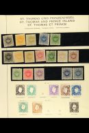 ST THOMAS AND PRINCE ISLANDS 1875-1922 An Attractive Old Time Mint And Used Collection On Pages, Incl. A Range Of... - Other & Unclassified