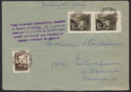 1950 WAR CRIMES COVERS A Pair Of 1950 Covers Bearing Polish Stamps With Large Four Or Five Line Cachets In Violet,... - Altri & Non Classificati