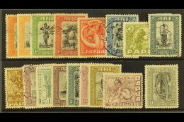 1932 Native Scenes Set Complete, SG 130/45, Very Fine And Fresh Used Incl ½d Black And Buff Shade. (17... - Papua Nuova Guinea