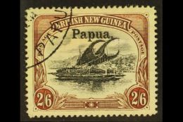 1906 2s 6d Black And Brown, Wmk Vertical, Large Ovpt, SG 20, Superb Well Centered Used. For More Images, Please... - Papúa Nueva Guinea