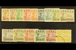 1937 Freighter Set On Shiny Surfaced Paper Incl ½d Perf 14, SG 26B/39B, Very Fine Used. (15 Stamps) For... - Nauru