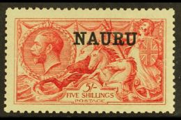 1916-23 5s Bright Carmine De La Rue, SG 22, Never Hinged Mint. For More Images, Please Visit... - Nauru