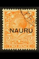 1916 2d Orange, 13½mm Overprint, SG 16, Very Fine Used. For More Images, Please Visit... - Nauru