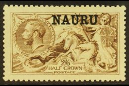 1916 - 23 2s 6d Brown Seahorse Ovptd, SG 21, Very Fine Well Centred Mint. For More Images, Please Visit... - Nauru