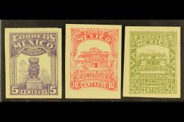 YUCATAN 1924 Local Insurrection Issue Complete Imperf Set (Scott 1/3, SG Y445A/47A), Very Fine Unused No Gum As... - Mexico