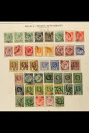 1912-35 KGV USED COLLECTION On Imperial Printed Pages. We See An Extensive Range With Much Shade Interest, Inc... - Straits Settlements