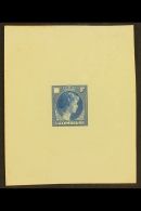 1944 Grand Duchess Charlotte (as SG 449/59) - An American Bank Note Company DIE PROOF In Blue On Card, With "F" At... - Other & Unclassified