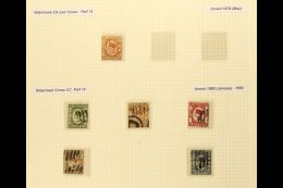 1879 - 1894 "SIDE-FACE" PORTRAIT ISSUES Fine Used Collection Written Up On Pages Including 1879 CA Over Crown 6c... - Borneo Septentrional (...-1963)