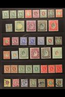 1903-08 OLD TIME KEVII COLLECTION On A Stock Page. Includes 1903-04 CA Wmk Range To 3r Used & 5r Mint, 1904-07... - Vide