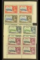 1935 Silver Jubilee Complete Set, SG 114/117, As Never Hinged Mint BLOCKS OF FOUR. (4 Blocks, 16 Stamps) For More... - Jamaïque (...-1961)