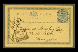 1889 (Aug 1) 1d Postal Card To Kingston, Fine "MIDDLE QUARTERS" Cds, Small Peripheral Faults. For More Images,... - Giamaica (...-1961)