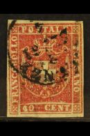 TUSCANY 1859 40c Carmine, Sass 21, Very Fine Used With Four Margins And Neat Cds Cancel. Cat €500... - Zonder Classificatie