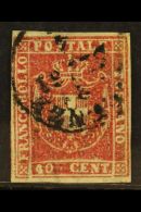 TUSCANY 1859 40c Carmine, Sass 21, Very Fine Used With Four Margins And Neat Cds Cancel. Cat €500... - Non Classés