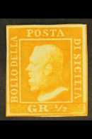 SICILY 1859 ½gr Orange, Pl 2, Sass 2, Very Fine Mint Og. Lovely Stamp With Good Margins And Full Colour.... - Unclassified