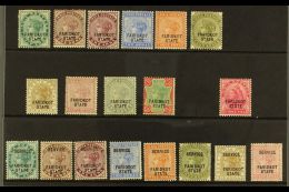 FARIDKOT 1887-1900 ALL DIFFERENT QV Mint Selection With 1887-1900 Basic Set Less 12a, 1887-1898 Official Range... - Other & Unclassified