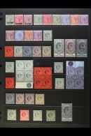 1889-1911 FINE MINT COLLECTION Presented On A Stock Page. Includes 1889 Set To 25c On 2d, 1889-96 Set To 50c (ex... - Gibraltar