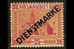 OFFICIAL 1923-24 25c Carmine & Yellow Overprint Type II With PLATE FLAW (damaged "N") Position 7, Michel 14... - Other & Unclassified