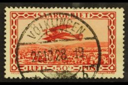 1928 50c Brown-lake Air PLATE FLAW (broken Square) Position 44, Michel 126 I/ III, Fine Used, With A Christine Ney... - Altri & Non Classificati