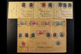 ALLENSTEIN 1920 (Apr-May) Set (ex 15pf Brown-red) On Registered Cover (folds Clear Of Stamps) With Arrival Cds On... - Autres & Non Classés