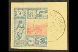 SOMALI COAST - DJIBOUTI 1894-1902 50c Carmine And Blue BISECT Tied On Piece By Fine (13 JUL 01) Cds, Yvert 15a (SG... - Other & Unclassified