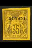 GUYANA 1892 35c Violet On Yellow Ovptd, Yv 12, Very Fine Mint. Scarce Stamp. For More Images, Please Visit... - Other & Unclassified