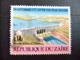 ZAIRE 1973 BARRAGE D´INGA - STUWDAM TE INGA Yvert Nº 830 º FU COB Nº 824 º FU - Gebraucht