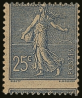 1903 25c Blue Sower DOUBLE PRINTED ONE ON REVERSE 'impression Recto Et Verso' Variety, Maury 132h, Fine Mint, Very... - Andere & Zonder Classificatie