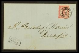 1867 (21st July) E/L To Kuapio Bearing 40p Rose/pale Rose, Type II Serpentine Roulette, SG 41 Tied By Neat Upright... - Other & Unclassified