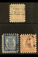 1860 VERY FINE USED TRIO, 10k Rose/pale Rose (SG 13), 5k Blue/bluish (SG 15) & 10k Rose/pale Rose (SG 16),... - Other & Unclassified