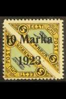 1923 10m On 5m + 5m Air Pair, Yellow, Blue & Black, Perf 11½, Mi 43A, SG 46a, Very Fine Mint For More... - Estonia