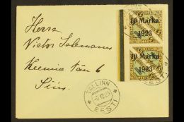 1923 (7 Dec) Philatelically Produced Cover Bearing 10m On 5m+5m Air Surcharge Marginal Imperf Pair (Michel 43 B,... - Estonia