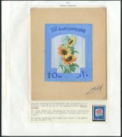 UNIQUE ORIGINAL ARTWORK For The 1973 10m Ramadan Festival Issue, Showing An Unadopted Design In Watercolor,... - Blokken & Velletjes