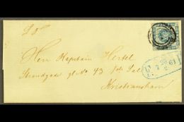 1861 FOOTPOST COVER. (26 Feb) Entire Addressed To Kristianshavn, Bearing 1854-57 2s Blue Dotted Spandrels (SG 7,... - Altri & Non Classificati