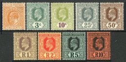 1910-11 Complete Edward Set SG 292/300, Very Fine Mint. (9 Stamps) For More Images, Please Visit... - Ceylan (...-1947)